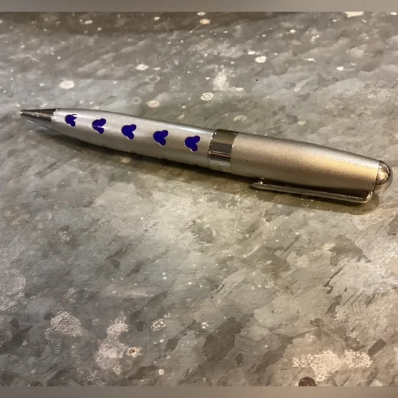 Disney Steel and Blue Enamel Ballpoint Pen - Picture 1 of 2